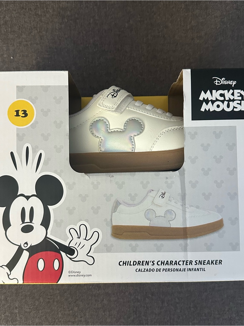 Brand New Disney Mickey Mouse Sneakers Shoes Kids Size 13